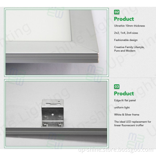Up-shine lighting manufacturer led panel high CRI 40w 50w 60w 1x4ft 2x2ft 2x4ft ul cul dlc led flat panel